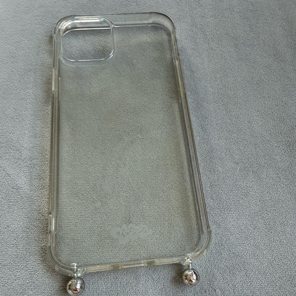 Transparent Phone Case with Silver Details